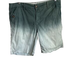 Ezekiel Mens Green Ombre Shorts Cotton Size 36 actual 38